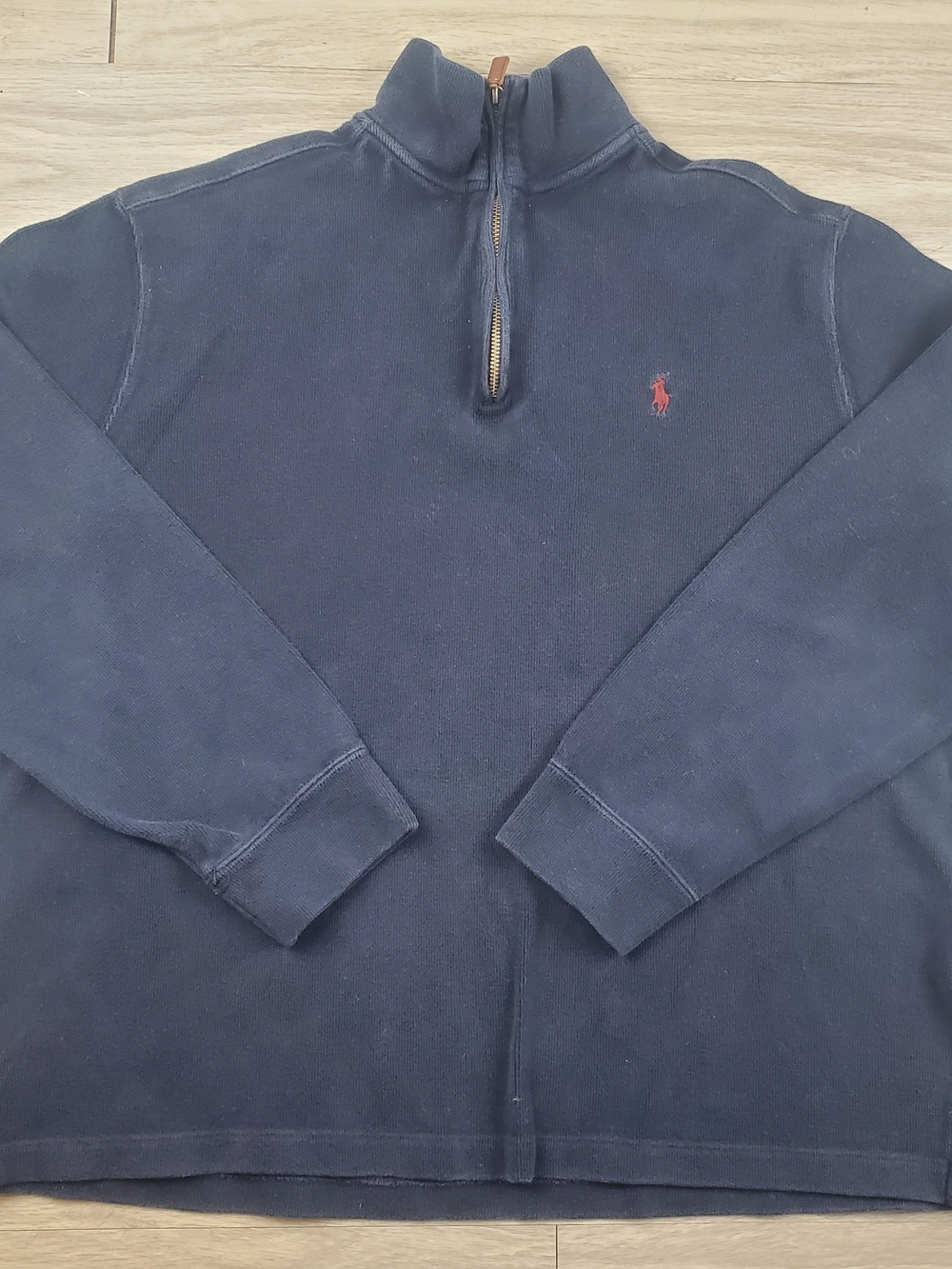 Polo Ralph Lauren Men's XL Navy Quarter Zip Pullover Sweater